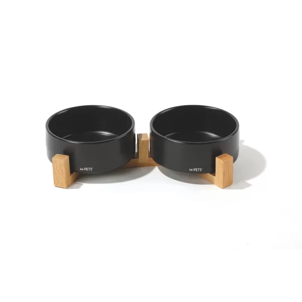 COMEDERO DE CERAMICA DOBLE CON BASE- MPET